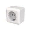 Abb 20EAKS-916, SAGA, enkelt stikkontakt, hvid, IP21