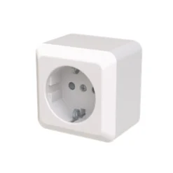 Abb 20EAKS-916, SAGA, enkelt stikkontakt, hvid, IP21