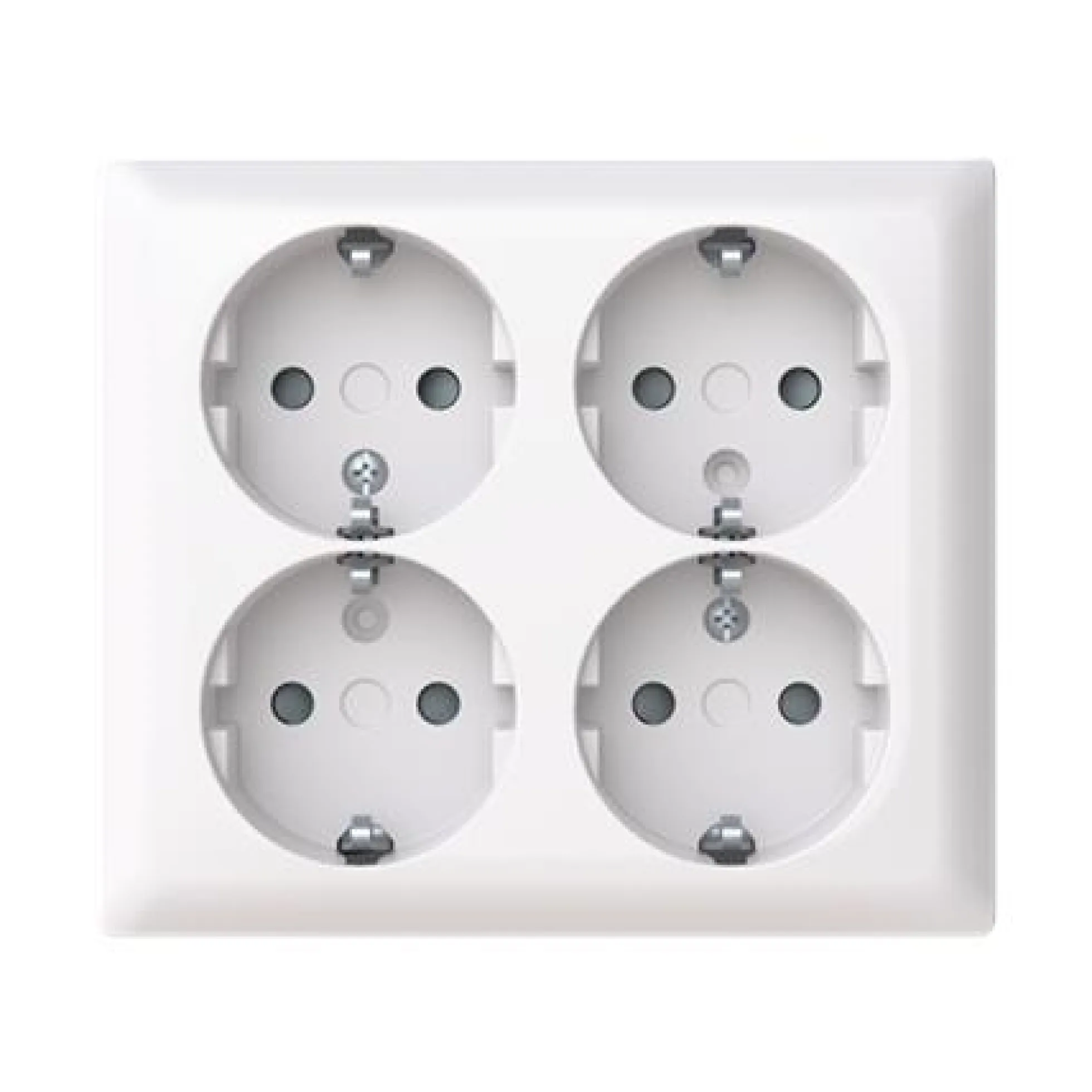 Abb SAGA stikkontakt, 4-udtag, hvid, IP21, 404EA-916