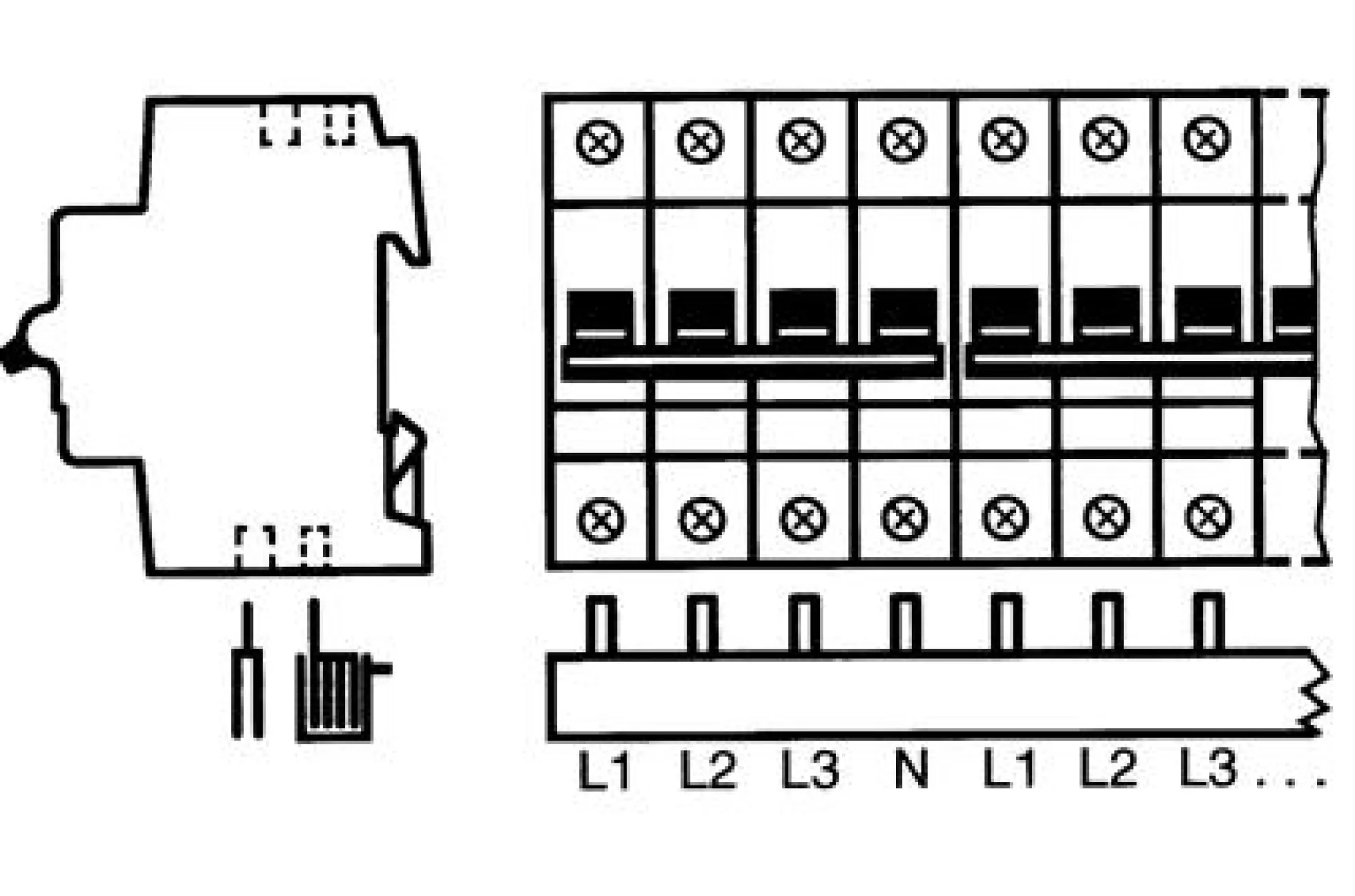 ABB Sløjfeskinne PS4/60/16, 3 + N, 16 mm²