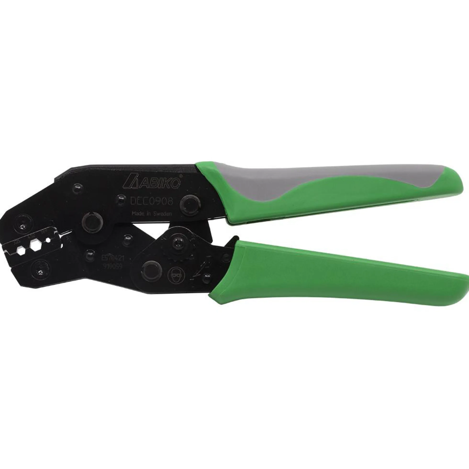 ABIKO Pressetang koax DCC0908, sekskant, RG174/RG179, SMA/SMB/SMC, HEX 3,25/4,52/1,69 mm
