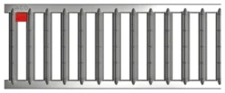 ACO SELF 1000 mm rustfri spalterist, 1,5 t