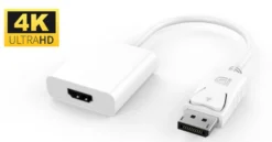 Active Displayport adapter 1.2, DP male til HDMI female, hvid, opløsning 4096x2160, understøtter 4K*2K@30Hz