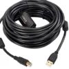 Active USB 2.0 A-B cable, 10 meter, med integreret repeater/forstærker, op til 480 Mbps dataoverførsel