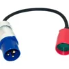 Adapter CEE han / DK hun 230V 33 cm