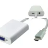 Adapter HDMI - VGA M/F, hvid, understøtter lyd, 1920x1080 pixels@60Hz, med Micro USB til ekstra strømforsyning