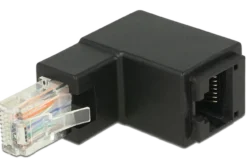 Adapter RJ45 plug angled > RJ45 jack Cat.6 UTP