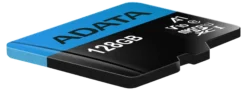 ADATA 64GB MicroSDXC kort med SD Adapter, UHS-I, Class 10, A1, blå