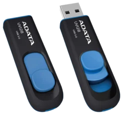ADATA UV128 USB connector, 64GB, USB 3.0, sort/blå