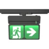 ADLER Exit Sign 3F skinne, 25 meter, 3 timer, sort, inkl. roterbar piktogram