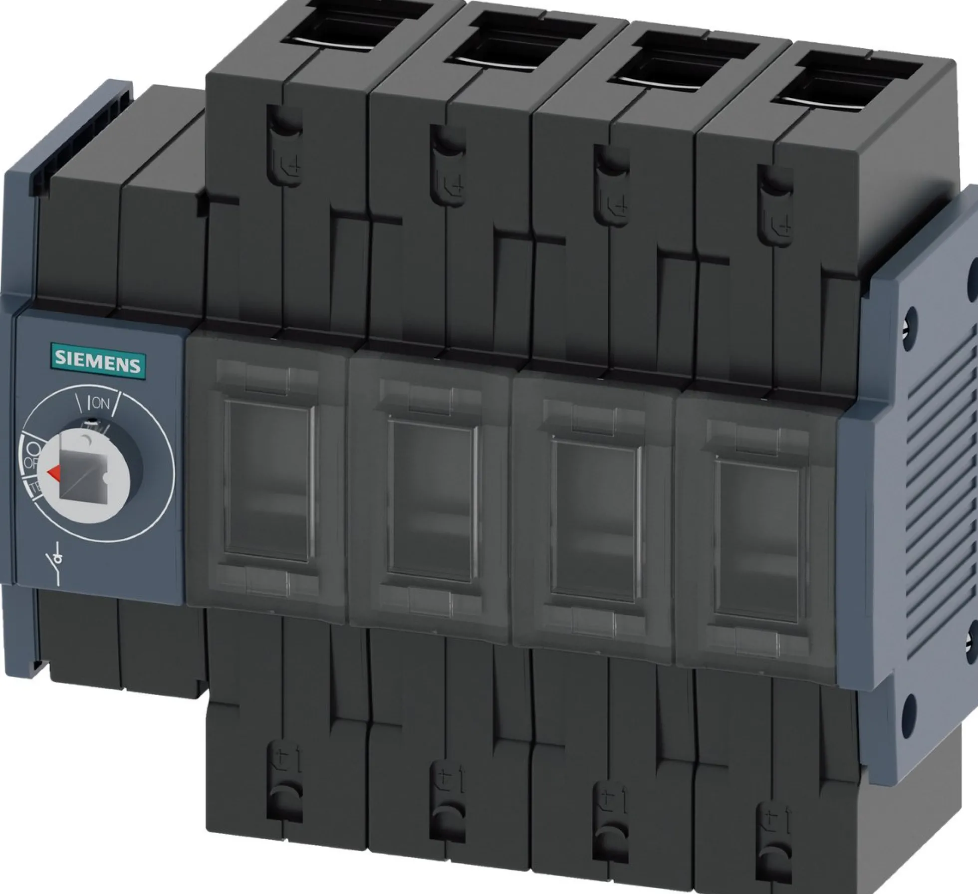 Afbryder 160A, 4P, frontbetjening, venstre boks - Siemens
