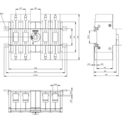 Afbryder 125A, 2, 4P frontbetjent centerboks - Siemens