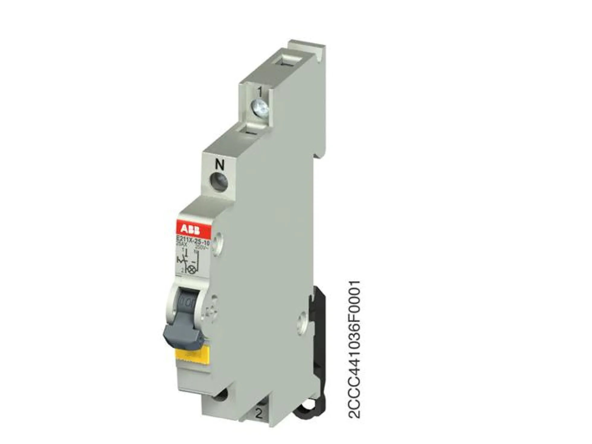 Afbryder 1P 16A med gul LED, E211X-16-10 - ABB