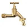 Aftapventil 1/2" T-greb slangeforskruning poleret messing
