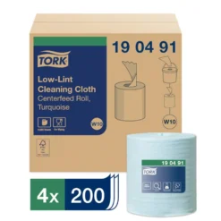 Aftørringsklud blå W10 refill, 200 stk - Tork - 4 stk