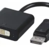 Aktiv adapter, DisplayPort (DP) han til DVI-D 24+1 hun, sort, opløsning 1920 x 1200
