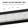 Akvarie armatur, 30-45 cm, 6W LED, hvid/blå/rød/grøn, justerbar længde, IP66