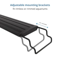 Akvarie armatur, 30-45 cm, 6W LED, hvid/blå/rød/grøn, justerbar længde, IP66
