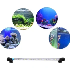 Akvariearmatur, LED, sugekopmontering, hvid/blå - LEDlife