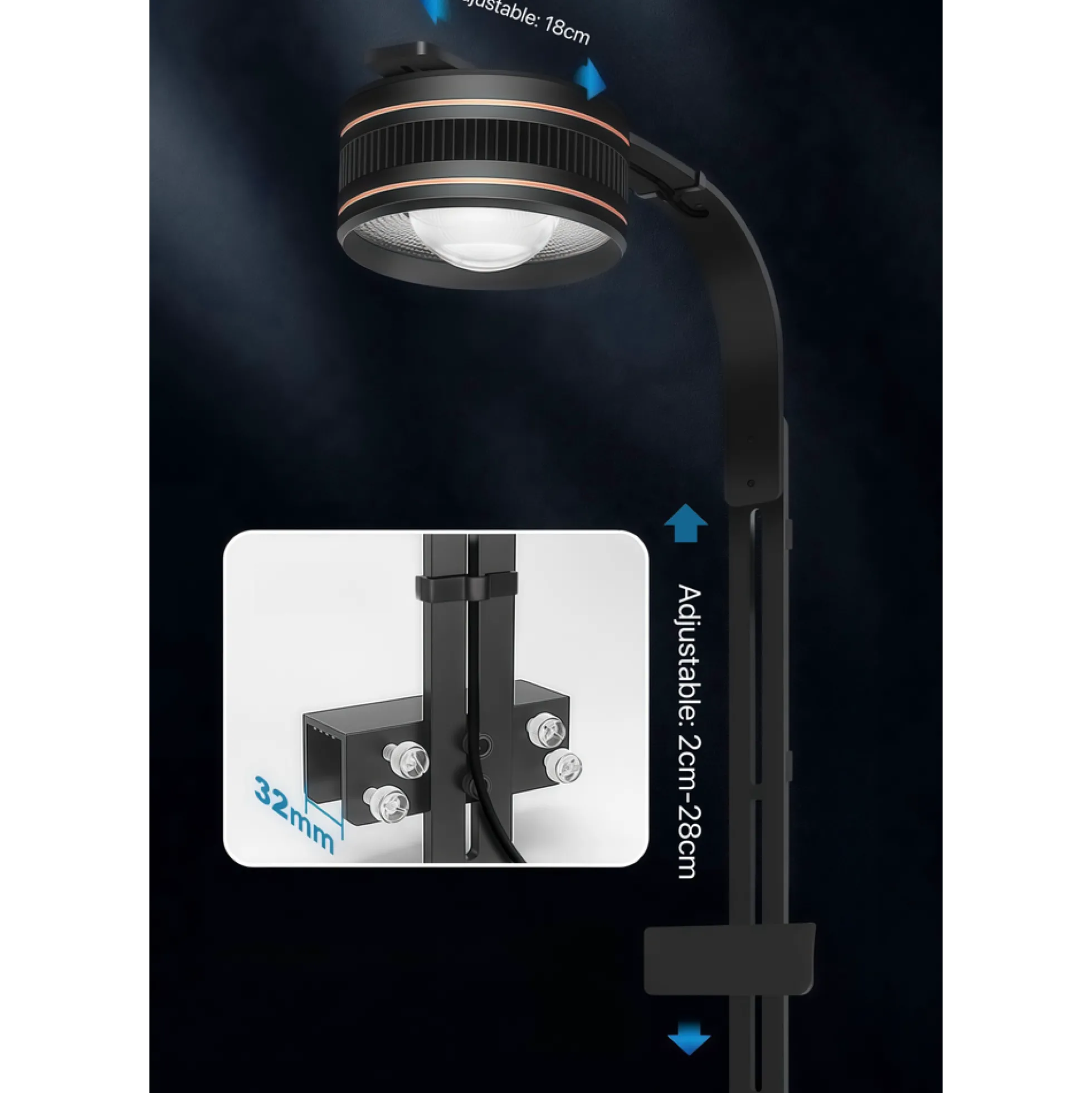 Akvarie lampe, 48 cm, 60W LED