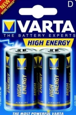 Alkaline High Energy batteri LR20-B2 D 1,5V - 2 stk