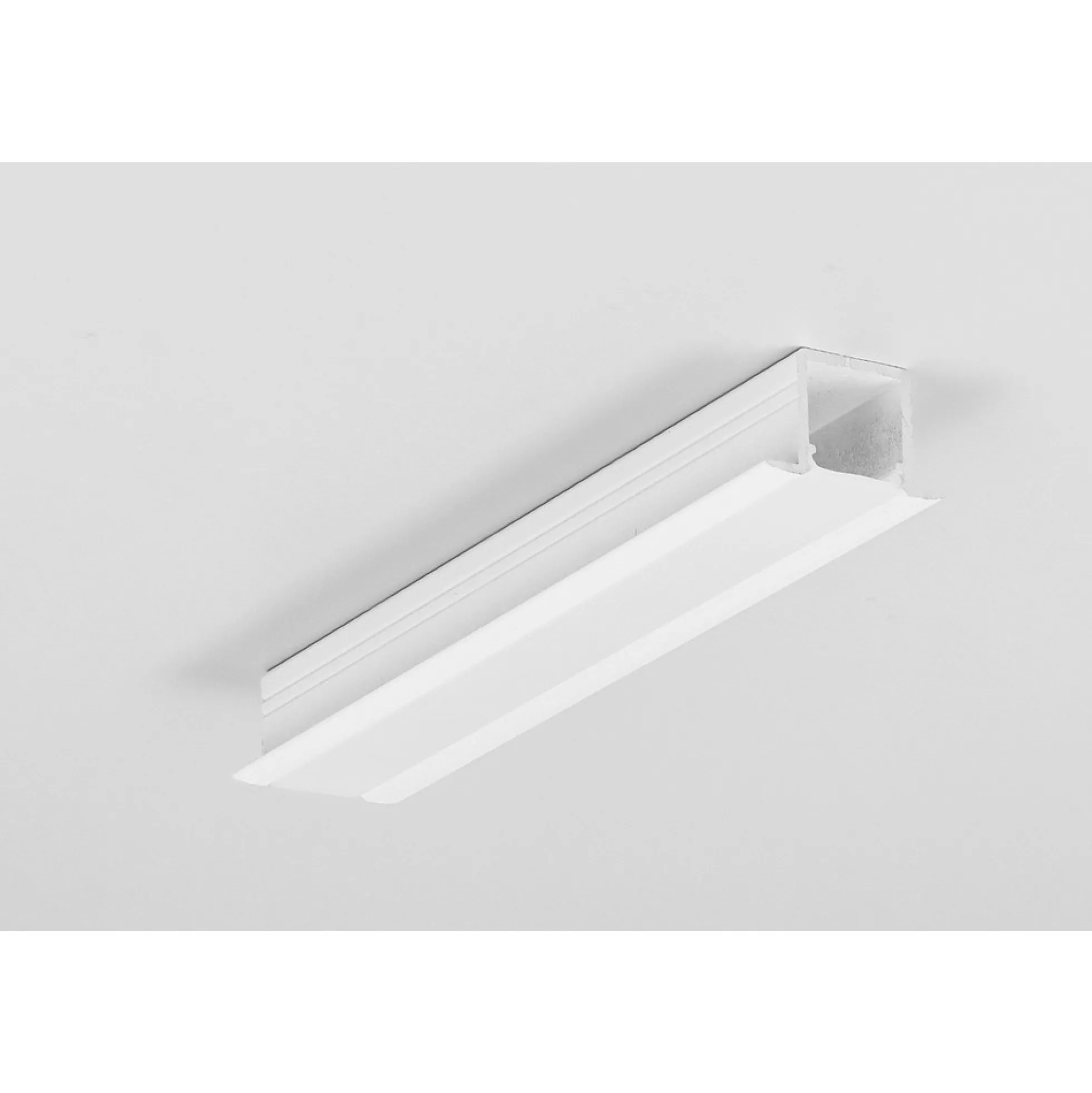 Aluprofil SMART-IN10 AC2/Z - Hvid lakeret, indbygget, LED skinne