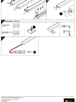 Aluprofil til bl.a. Philips Hue Lightstrips, model S (flere farver) 1m