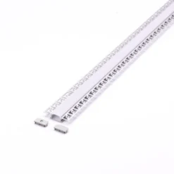 Aluprofil til LED-strips, indspartling, inkl. mælkehvidt cover og endestykker, 2 meter