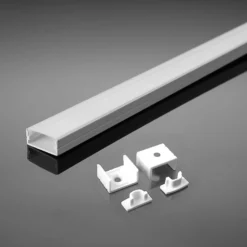 Aluprofil til LED-strips, 12mm overflade, 2000x17,4x7mm, hvid