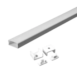 Aluprofil til LED-strips, 12mm overflade, 2000x17,4x7mm, hvid