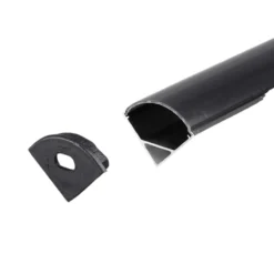 Aluprofil til LED-strip, sort, 2000x15,8x15,8 mm