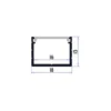 Aluprofil 18x13 til LED strips, 1 meter, inkl. matteret cover og klips, IP65 og IP68