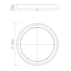 Ancha round udendørs væg/loftlampe, fast LED, 2500lm, antracit - Ledpro (restsalg)