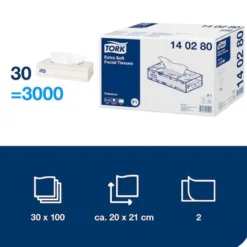 Ansigtsservietter Premium 140280, 100 stk