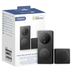 Aqara Smart Video Doorbell G4, trådløs/kablet, HomeKit Secure Video (restsalg)