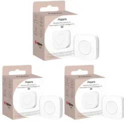 Aqara Wireless Mini Switch T1, Zigbee smart knap, hvid - 3 pak bundle