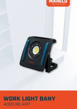 Arbejdslampe Bany 4000 RE APP, 4000 lumen, genopladelig - Mareld