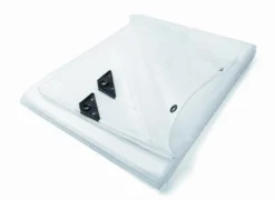 Armeret presenning, klar polyethylen, 8 meter, 4 meter bredde