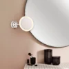 Astro Mascali Round LED makeup spejl, 7,4W, Ra90, 5 x forstørrelse, IP44, krom