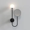 Astro Orb Max LED, 1x3W, G9, IP44, mat sort med kosmetikspejl