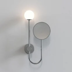 Astro Orb Max, 1x3W G9 LED, IP44, poleret krom med kosmetikspejl