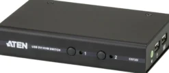 ATEN CS72D KVM, 1 konsol styrer 2 computere, DVI, USB, 1920x1200, sort