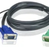 ATEN, KVM-kabel, SPHD15 han til HD15 han & USB Type A han, 5m