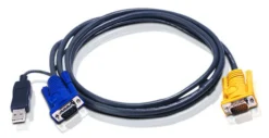 ATEN, KVM-kabel, SPHD15 han til HD15 han & USB Type A han, 2m (udgået)