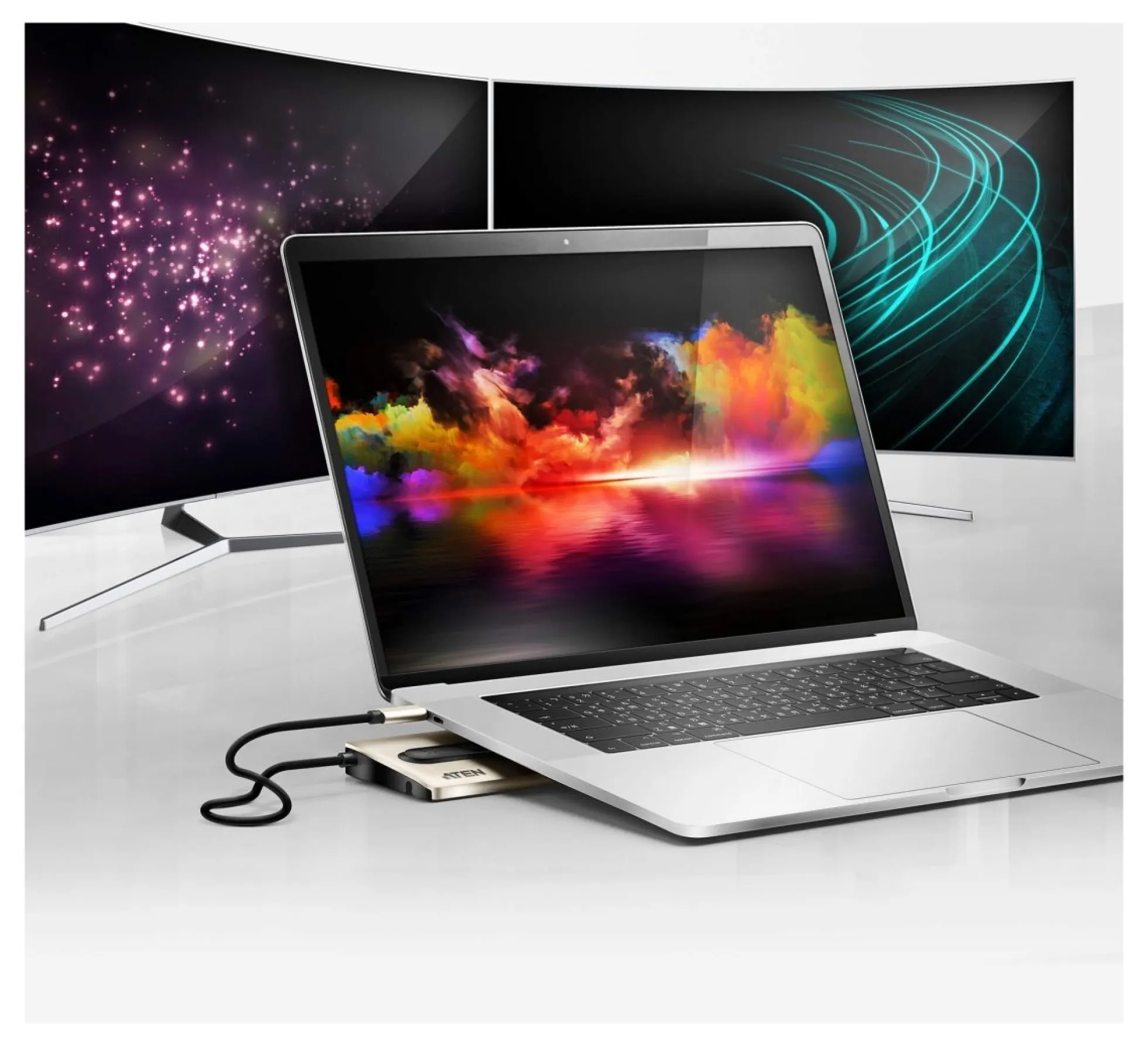 ATEN USB-C Multiport Dock with Power Pass-Through (13 Devices)