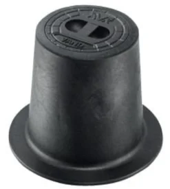Avk gadedæksel, 130 mm, fast, sort prop, komposit
