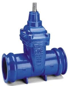 AVK skydeventil med muffer, 110 mm, PN16, til PVC-rør, duktiljern