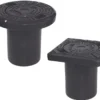 AVK 180 x 180 x 180 mm firkantet gadedæksel, flydende, komposit, sort
