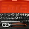 Bahco SL25 mini topnøglesæt, 1/4", 4-13 mm, 25 dele
