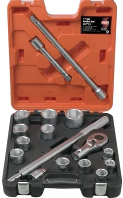 Bahco topnøglesæt, 3/4", 17 dele, 22-50 mm